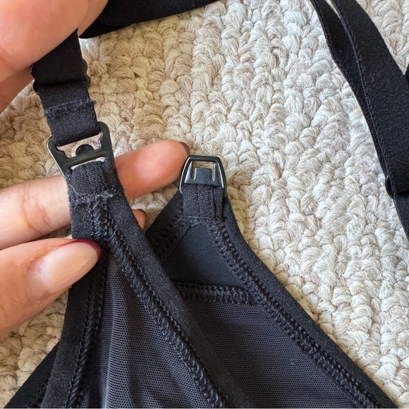 Black Adjustable Racerback Nursing Bra - Picture 4 of 14